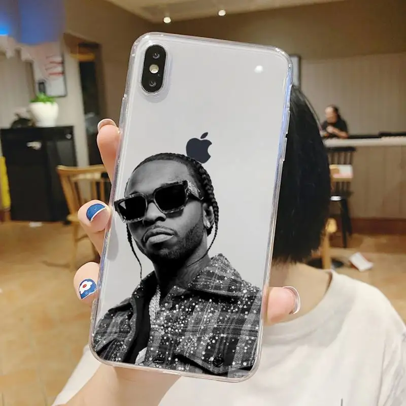 

POP SMOKE famous rapper Phone Case Transparent soft For iphone 5 5s 5c se 6 6s 7 8 11 12 plus mini x xs xr pro max