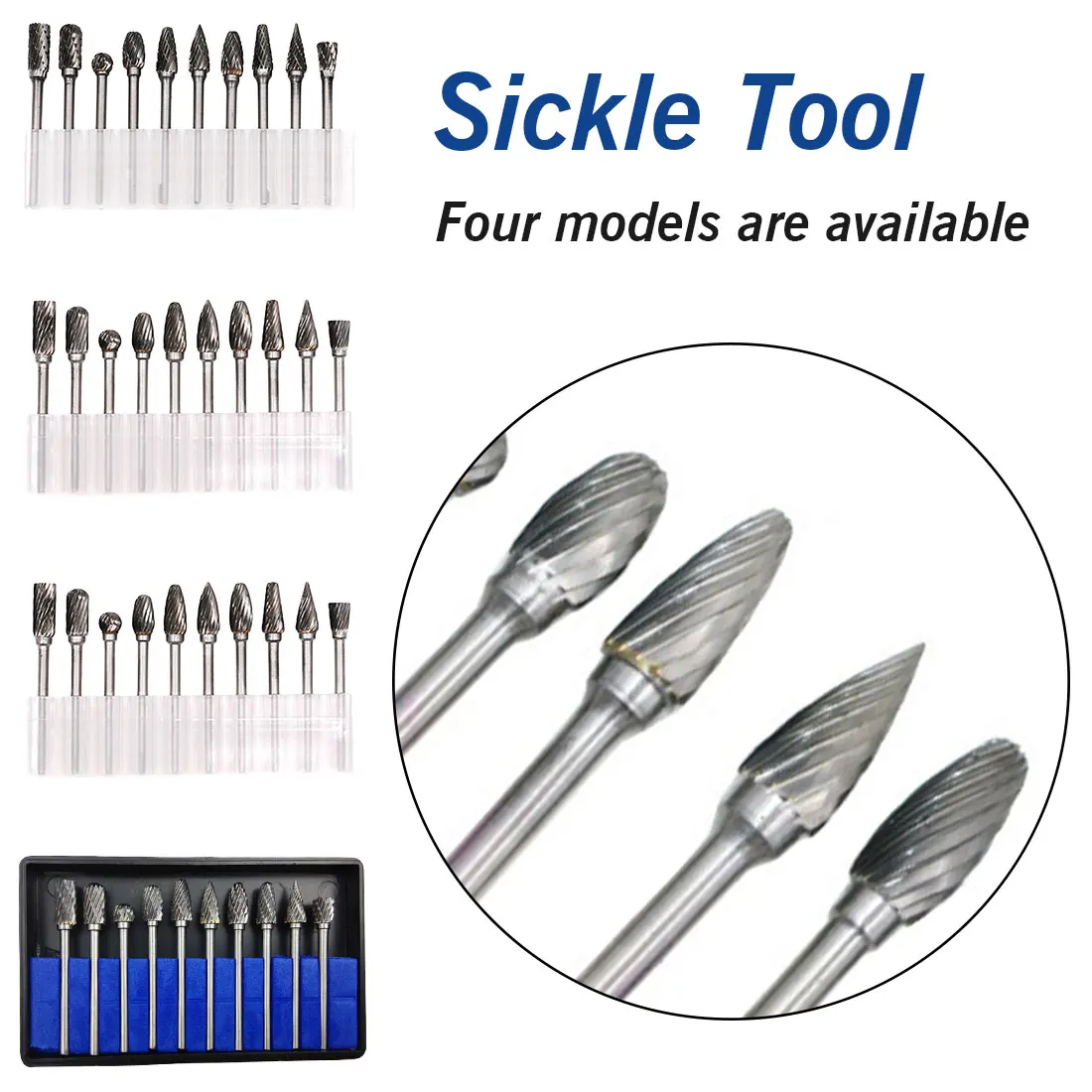 

Diamond Cut Rotary for Dremel Tools 10pc 1/8" Shank Tungsten Carbide Milling Cutter Rotary Tool Burr Double Electric Grinding