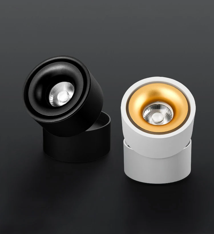 360 ° свободный регулируемый светодиодный потолочный светильник поверхностное