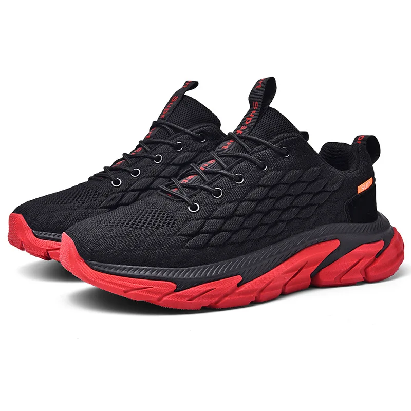 

New Arrival Tiend Direction Men Running Shoes Fish Scale Marathon Beacon Sport Comfortable Sneakers Black Green Brown Top Qualit