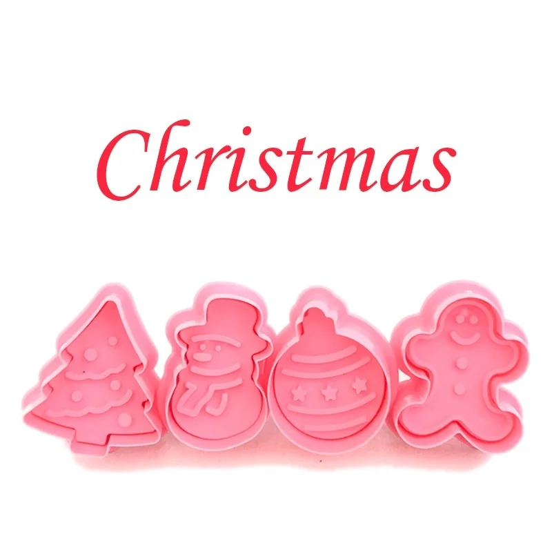 4 шт. форма для печенья Рождественская елка снеговик резак резаки выпечки