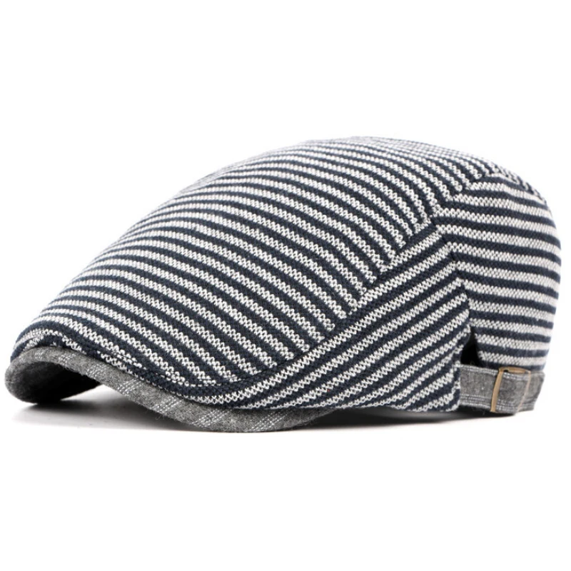 Хлопковый берет черная весенне Осенняя шапка для мужчин и женщин регулируемый