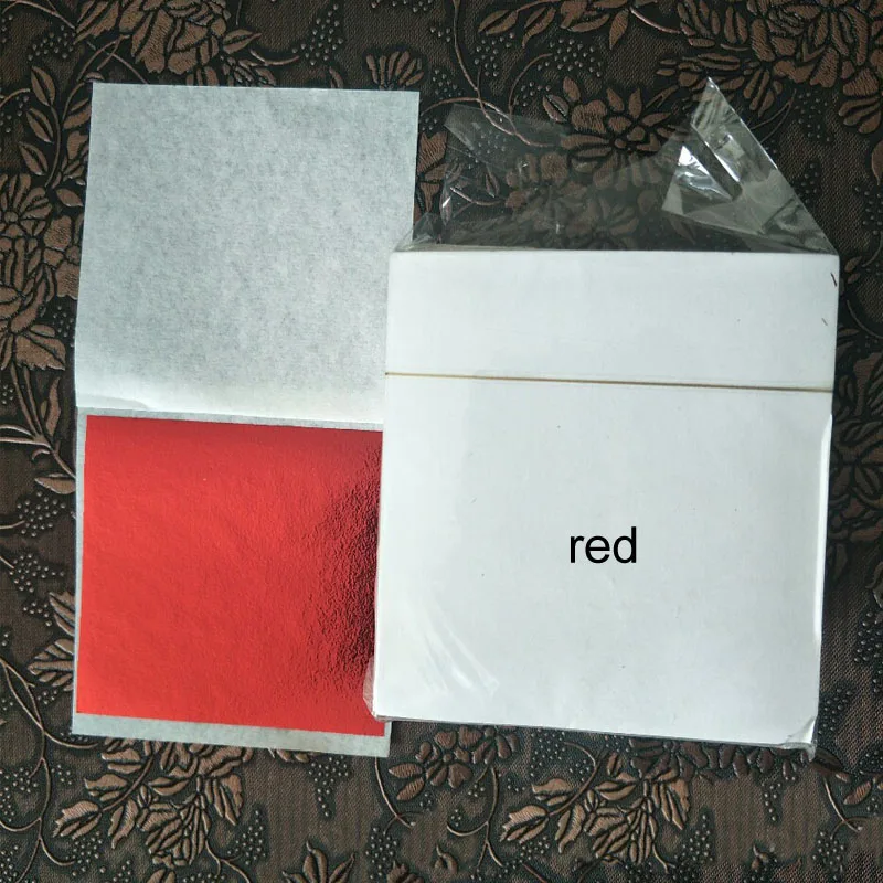 100 шт. позолота листьев листы имитация золотого и серебряного цвета Медь дизайн