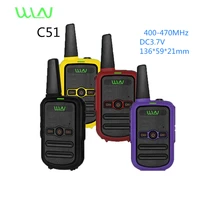 2pcs walkie talkie wln kd c51 kdc51 mini handheld portable ptt two way radio ham hf cb handy for hunting camping hiking