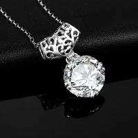 real silver pendant 925 original fine jewelry 925 sterling silver pendants for women accessories gemstone zircon without chain