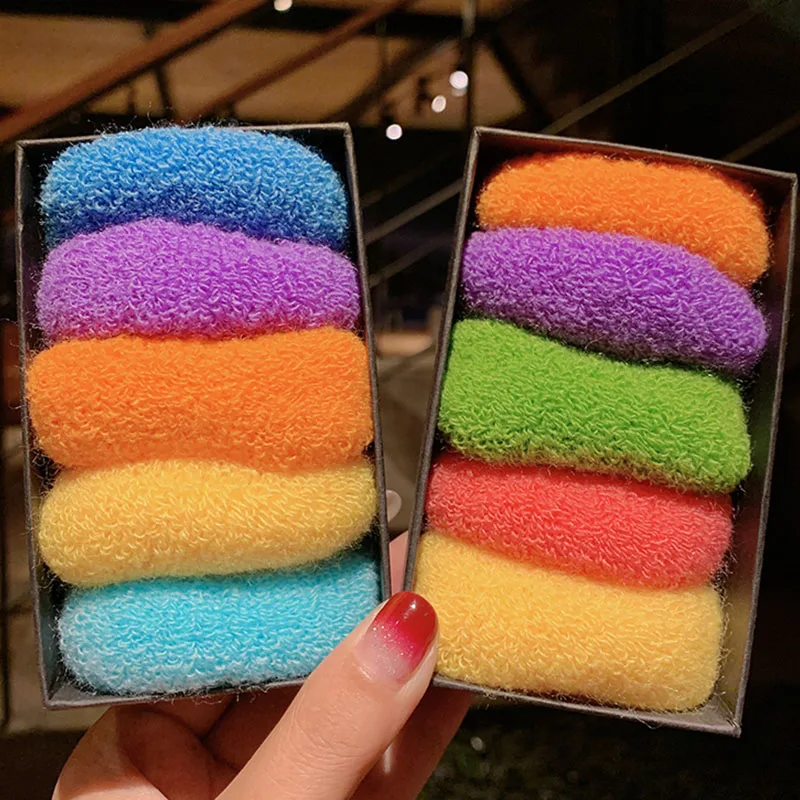 Резинки для волос женские разноцветные плотные 12 шт./компл. |