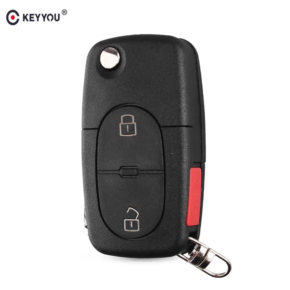 KEYYOU флип корпус автомобильного ключа дистанционного управления для Audi A2 A3 A4 A6