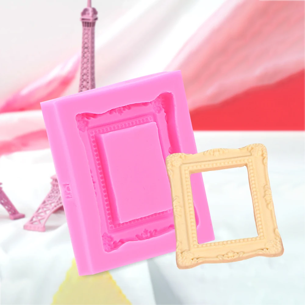 Cake Decoration Tool Silicone Frame Shape Mold Dining Bar Fondant Food Grade Material Baking Tools DiyKitchen Accessories | Дом и сад