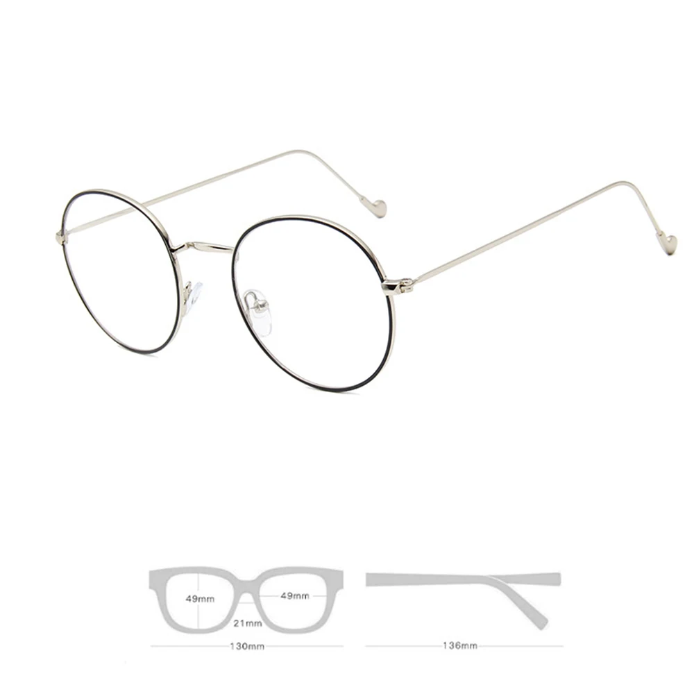 Женские очки в металлической оправе стиле ретро классические винтажные с