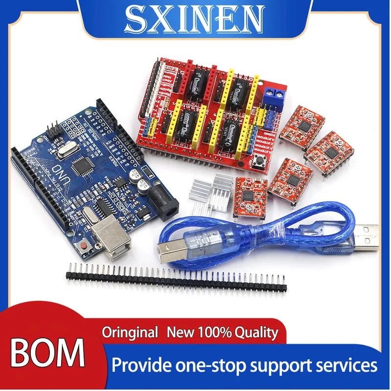 

3D Printer+4pcs A4988/DRV8825 Drive Extension Board R3 Nano with USB Cable