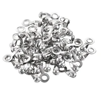 uxcell ball chain connector 3mm 3 2mm hole pull loop link stainless steel 50 pcs