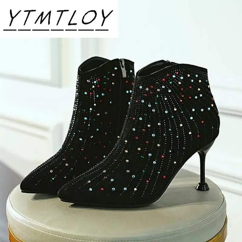 2020 новая Брендовая обувь на высоком каблуке Блестящие свадебные туфли расшитые