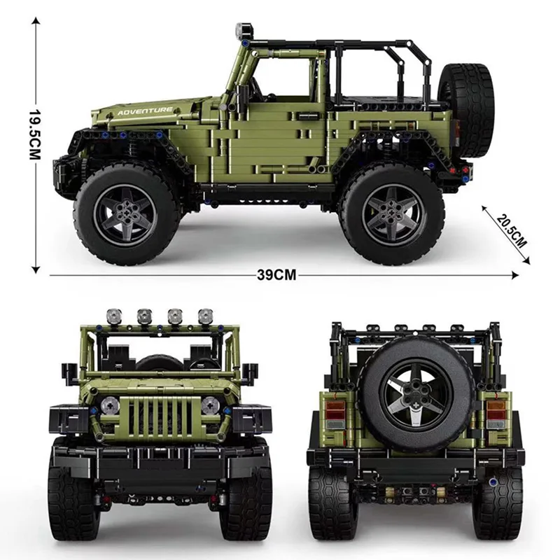 

13124 MOC High-tech Series RC Jeeps Adventure Off-road vehicle Model Building Blocks Bricks 20090 Toys DIY Gifts