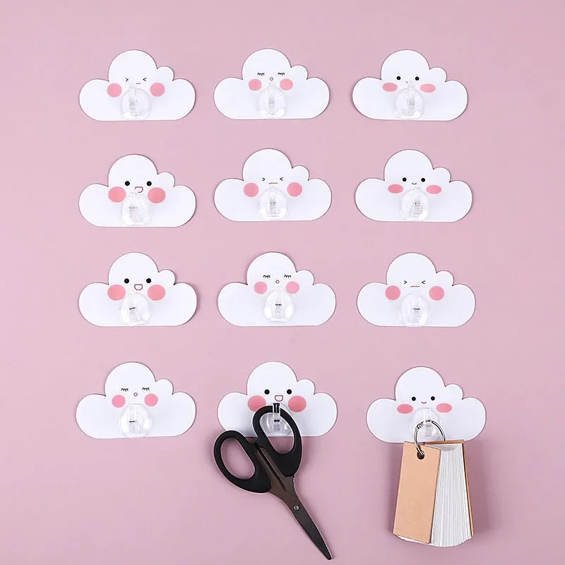

Cute Originality Hook Bathroom Kitchen No Trace Strong Viscose Hook Waterproof Wall Hanger Self Adhesive Behind The Door Hooks