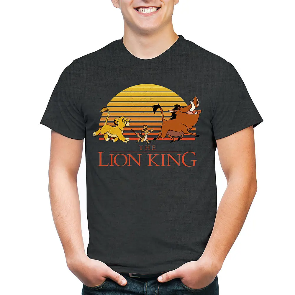 

Lion King Simba, Pumbaa, and Timon T-Shirt Cotton O-Neck Short Sleeve Men's T Shirt New Size S-3XL