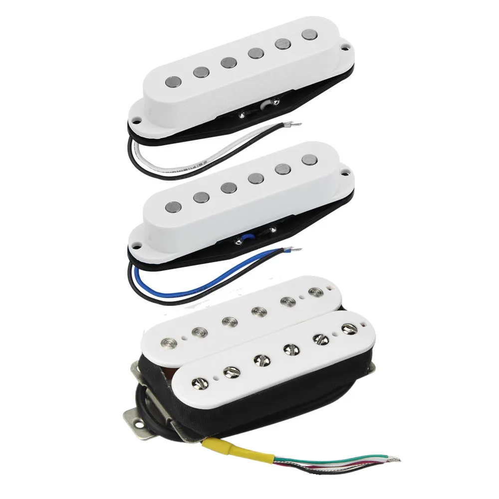 FLEOR 3 шт. SSH пикапы набор Alnico 5 гитара одна катушка-Humbucker Пикап белая Гитара Части |