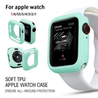 Чехол для Apple Watch Чехол 45 мм 44 мм 40 мм 42 мм 41 мм 38 мм бампер для экрана Мягкая Силиконовая защита для IWatch серии 7SE6543