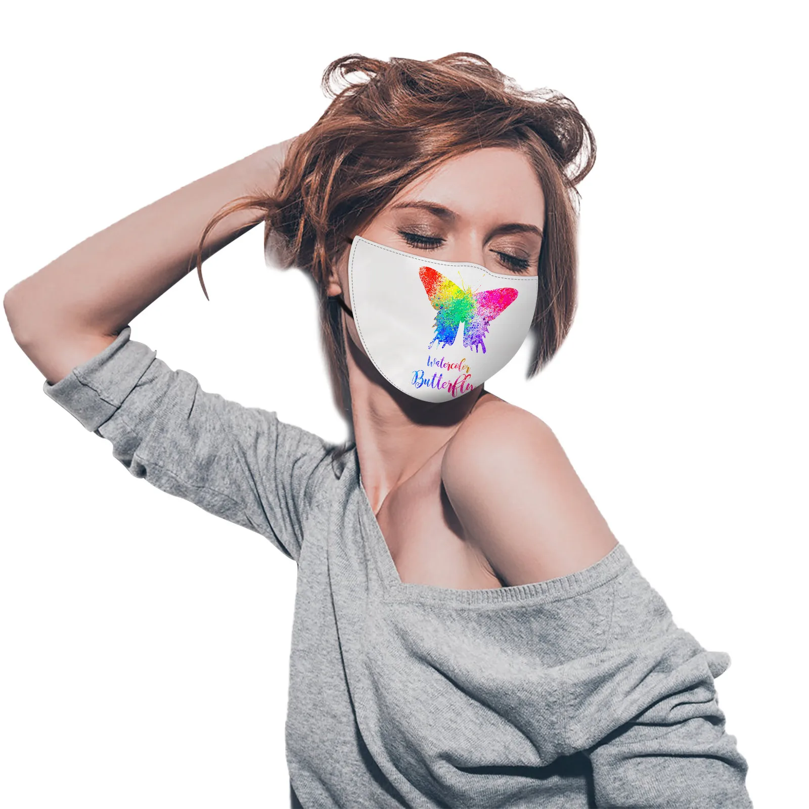 

Fashion Butterfly Mask Glitter Face Masks Unisex Washable Breathable Ice Cotton Mouth Mask Outdoor Dustproof Mask Mascarillas