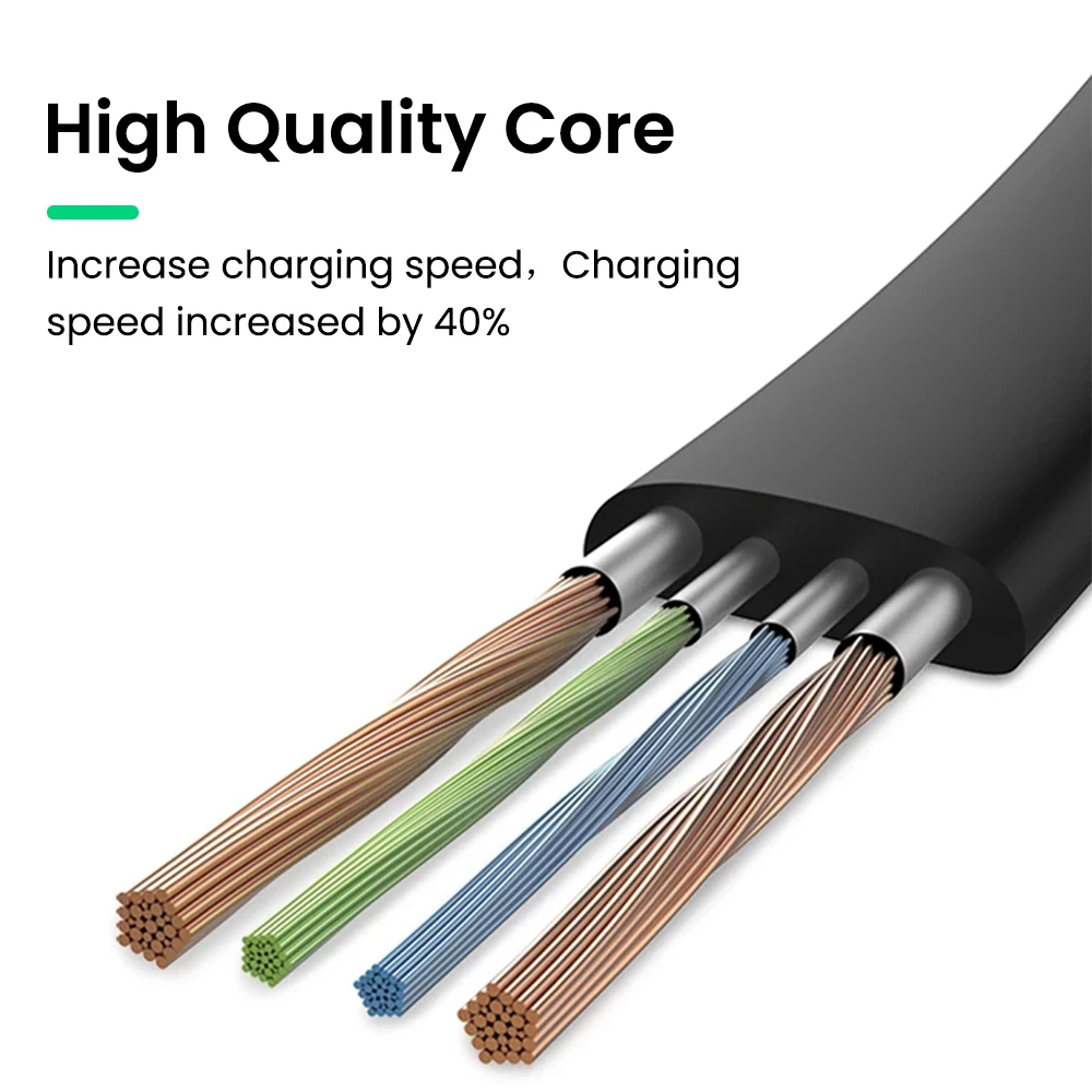 Кабель USB Type-C Micro для iPhone 13 12 11 X XS Max 8 7 6 5s 6s Plus 3A 30 см складной короткий | Мобильные