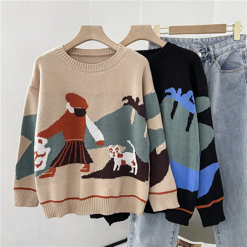

Женские свитера Femme Chandails Cвитера женские 2020 свитер Mujer Suéteres майки Winter Pull Femme с принтом на осень, одежда для прогулок