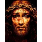 Алмазная 5D картина по номерам сделай сам, сделай сам, с изображением грустной религии, Иисуса, слез, вышивка крестиком, полноразмерная Алмазная вышивка, мозаика, стразы