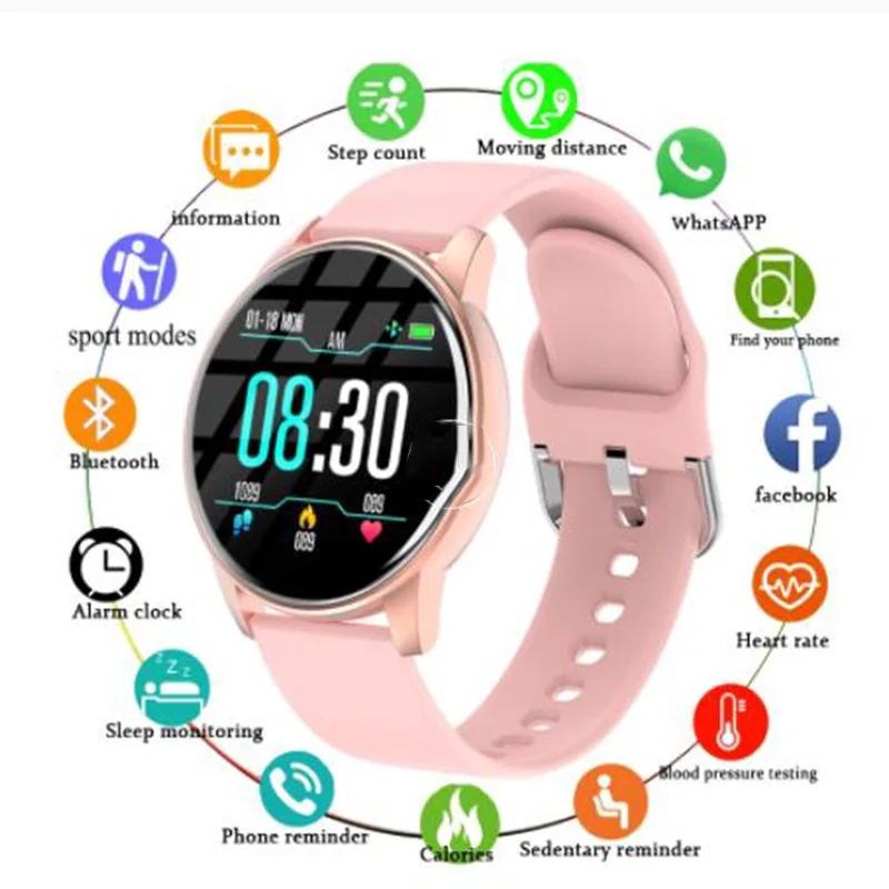 Fashion Smart Watch Real-time Weather Forecast Activity Tracker Heart Rate Monitor Sports Ladies Smart Watch Men For Android IOS men s and women s sports smart watch bracelet with heart rate monitoring and real time weather forecast function android ios