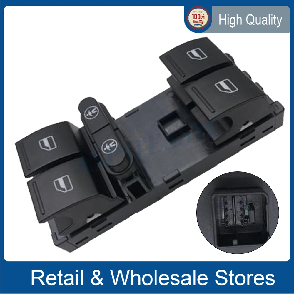 

7L6959857E 7L6 959 857E Front Driver Door Master Power Window Switch Cuntrol Button For VW Touareg Touran Sharan Alhambra