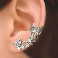 new ear accessories are sold across the border retro hollowed out flowers and leaves ear clip popular earrings