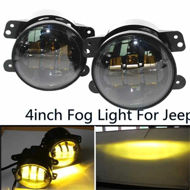 4&quot 4inch Round Led Fog Lights 6500K Auxiliary Light Off Road Lamps For Dodge Journey/Magnum/Charger Chrysler 300/PT Cruiser |