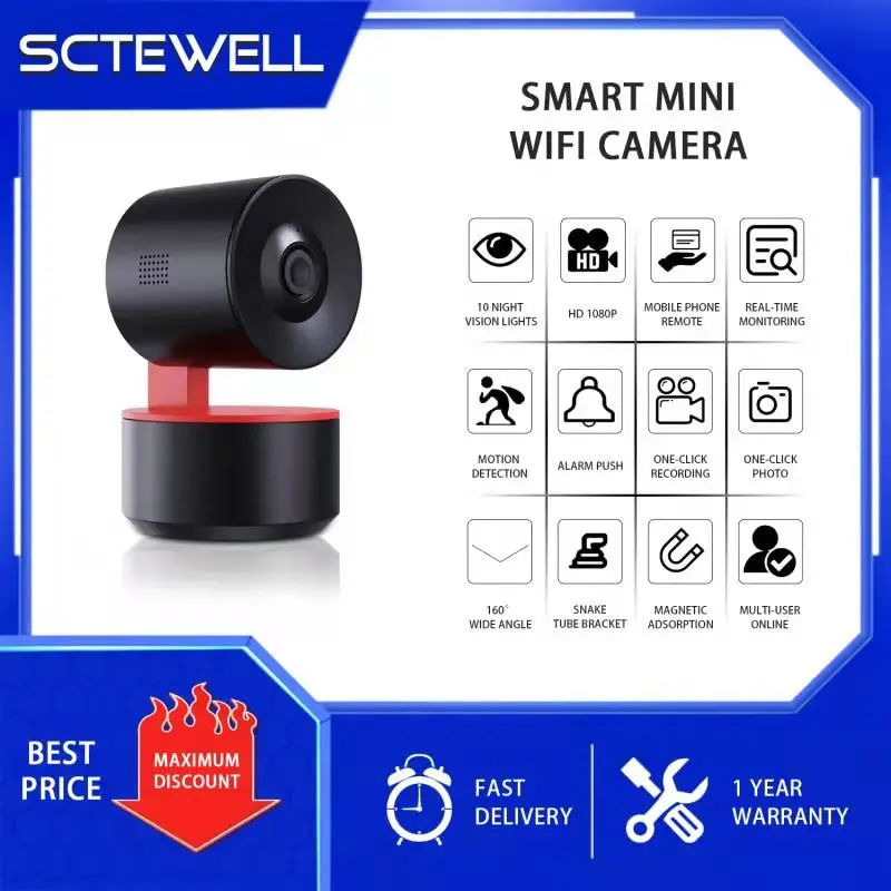 

Беспроводная камера видеонаблюдения, 2 МП, Wi-Fi, 1080P