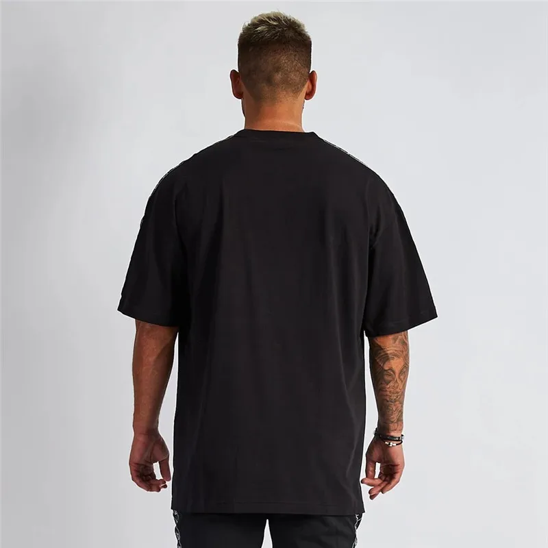 

White Men's T-shirt Summer New 2021 Loose Cotton Short Sleeve Round Neck Top Fashion Outdoor Leisure Fitness Men's Sportswear
