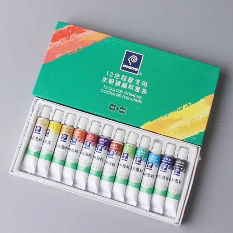 

12 ml*12 Pieces /Set Gouache Paint Set Gouache Paint Watercolor Paints Professional Paints For Artists