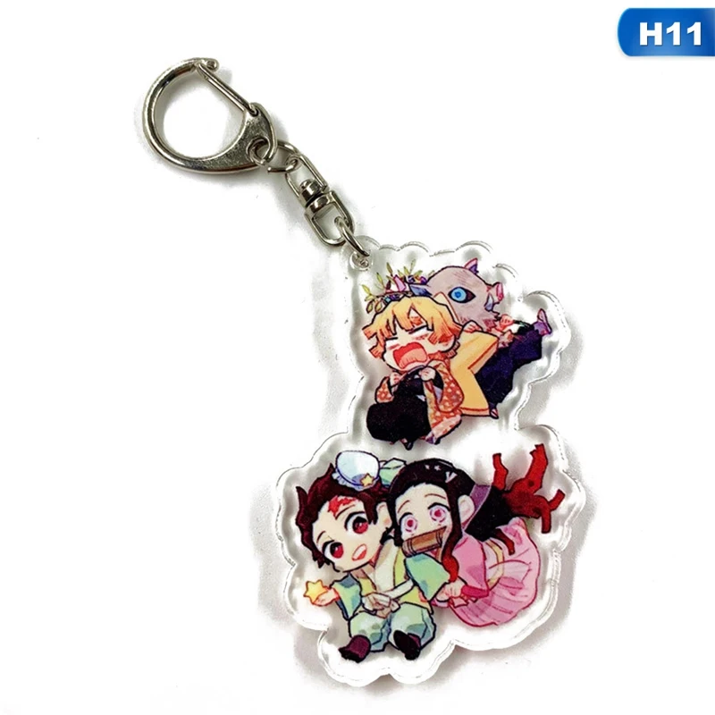 Аниме демон убийца: Kimetsu no Yaiba акриловый брелок для ключей Косплей Аниме Подарки