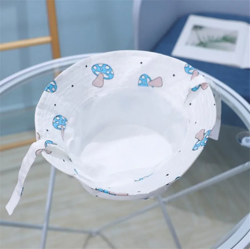 

Child Fruit Print Hat Cotton Boy Girl Flat Top Bucket Hat Kids Fisherman Cap 2020 Spring Autumn Outdoor UV Protection Cap 1-4T