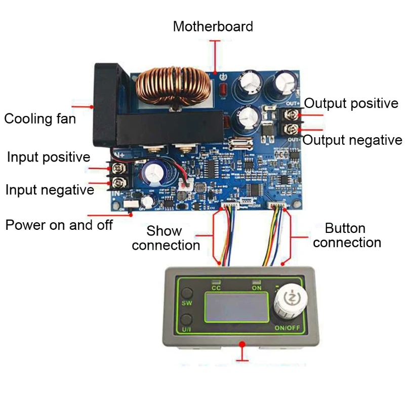 Регулируемый понижающий модуль питания сделай сам 50 в 20 А 1000 Вт постоянное