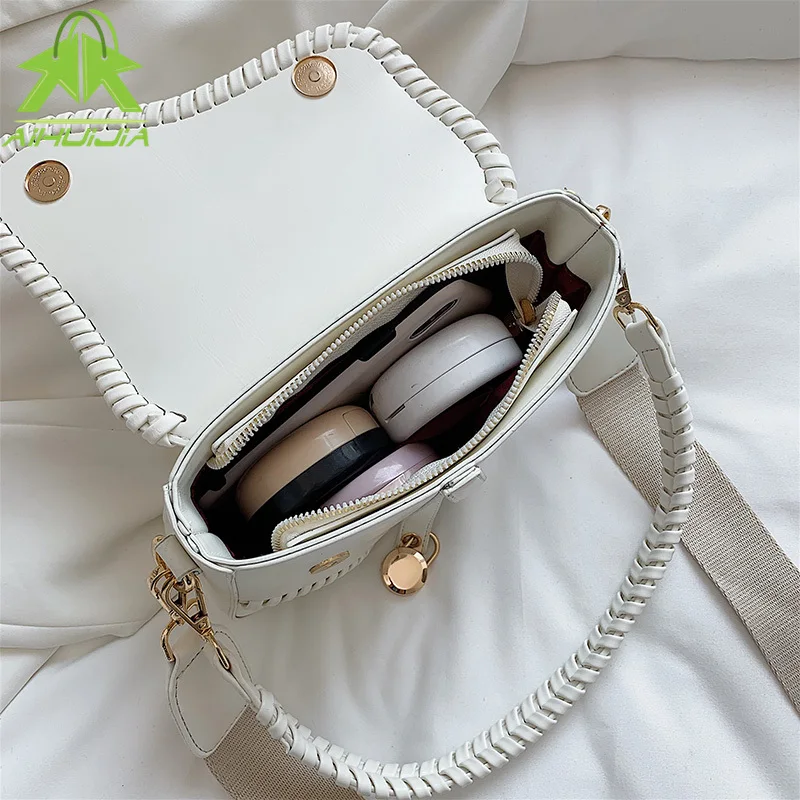 

New Weave Ladies Hand Bags Simplicity Classic Handbag for Women Light Luxury Fashion Single Shoulder Messenger Crossbody Bag Sac