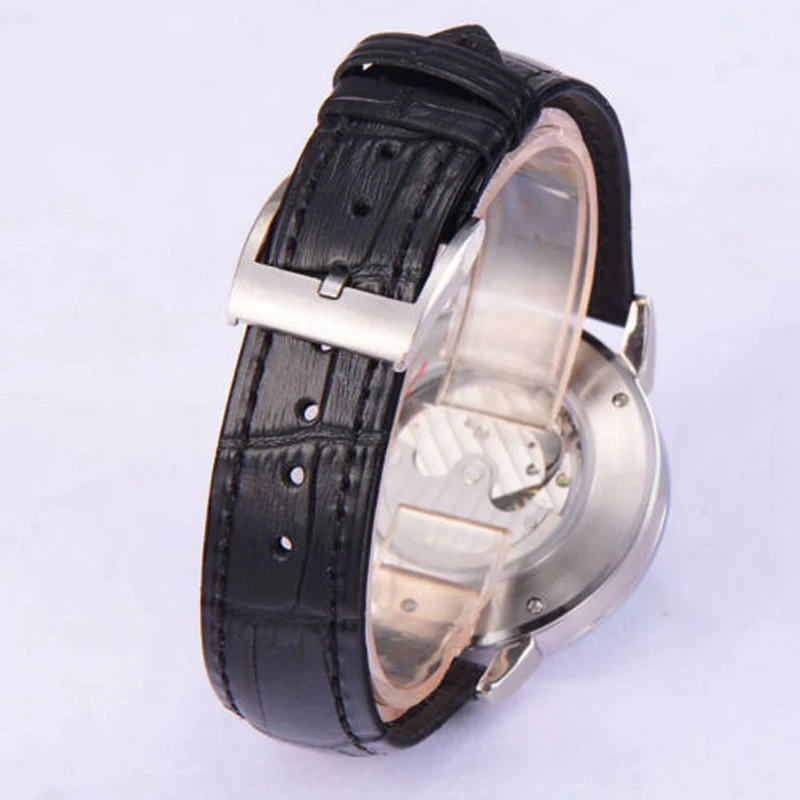 Мужские спортивные механические часы Debert с белым циферблатом сапфировым