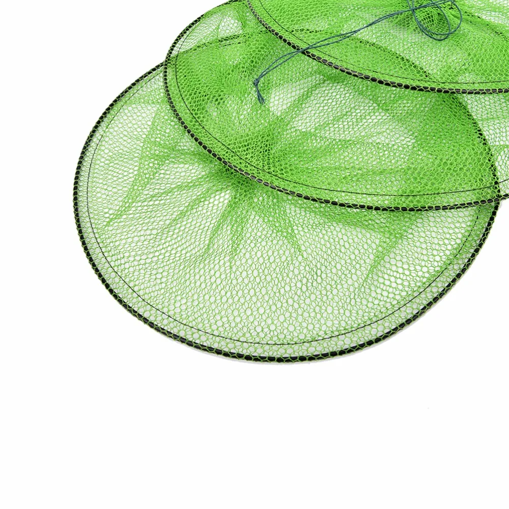 Рыболовная сеть 30/45 см складная круглая металлическая рама нейлоновая сетка краб