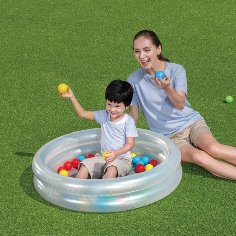 

Children's inflatable round dot swimming pool bathroom baby bath hip basin children's portable ocean ball pool Water toys