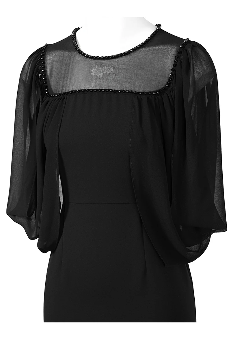 Простой дизайн модные женские платья с бисером и круглым вырезом средняя талия