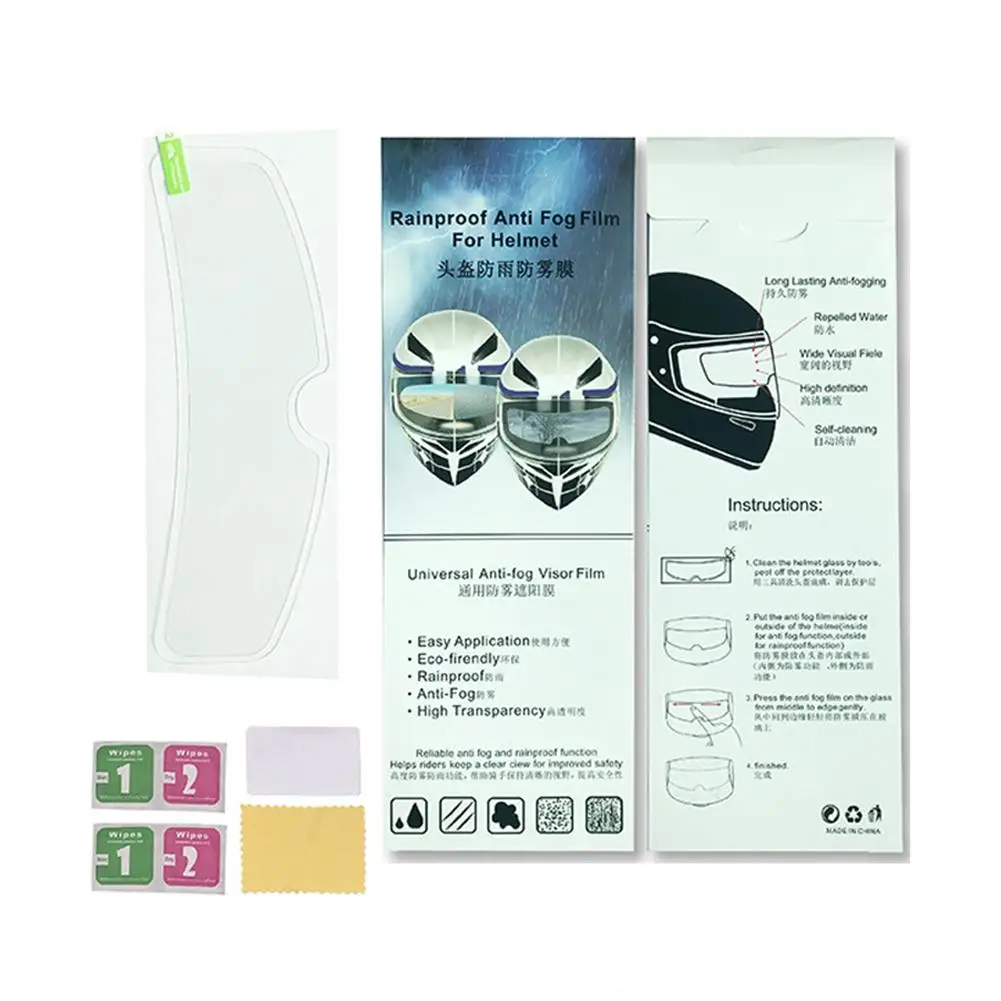 

Helmet Rainproof And Fog-proof Patch Motorcycle Universal Type Helmet Anti-rain Anti-fog Film Electric Car Half-helmet Anti-fog