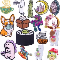 patch clothes sticker badge dinosaur animal cartoon cloth sticker embroidery patches for handmade sewing diy applique stripes