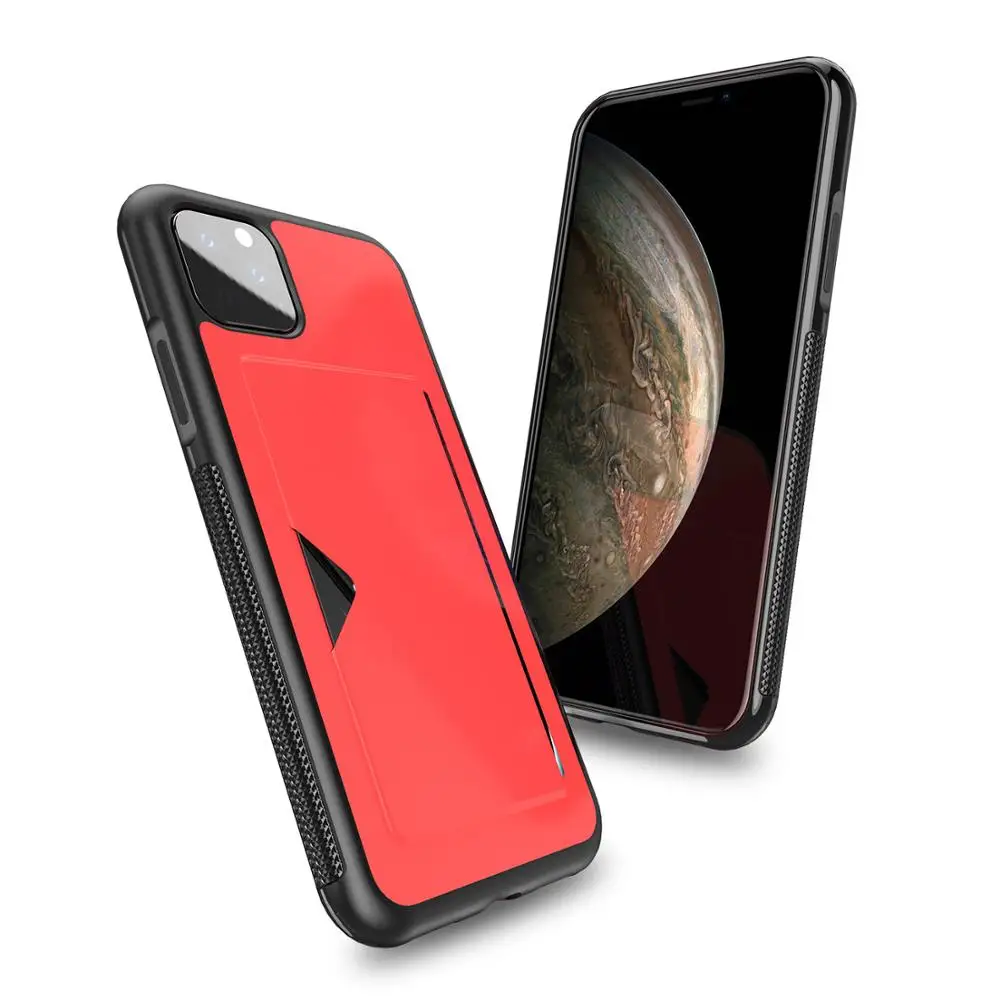 DUX DUCIS PU кожаный чехол для карты для iPhone 11 Роскошный кошелек карта задняя крышка для iPhone 11 Pro Max противоударный чехол Funda - Цвет: Red