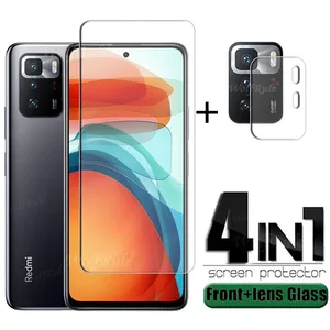 4 in 1 for xiaomi poco x3 gt for poco x3 gt tempered glass phone film hd transparent screen protector for poco x3 gt lens glass free global shipping