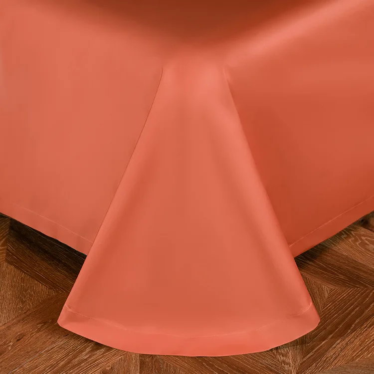 

Solid Orange Bedding Set King Queen Size Home Textile Duvet Cover Simple Bed Linen Fitted Sheet Quilt Pillowcase