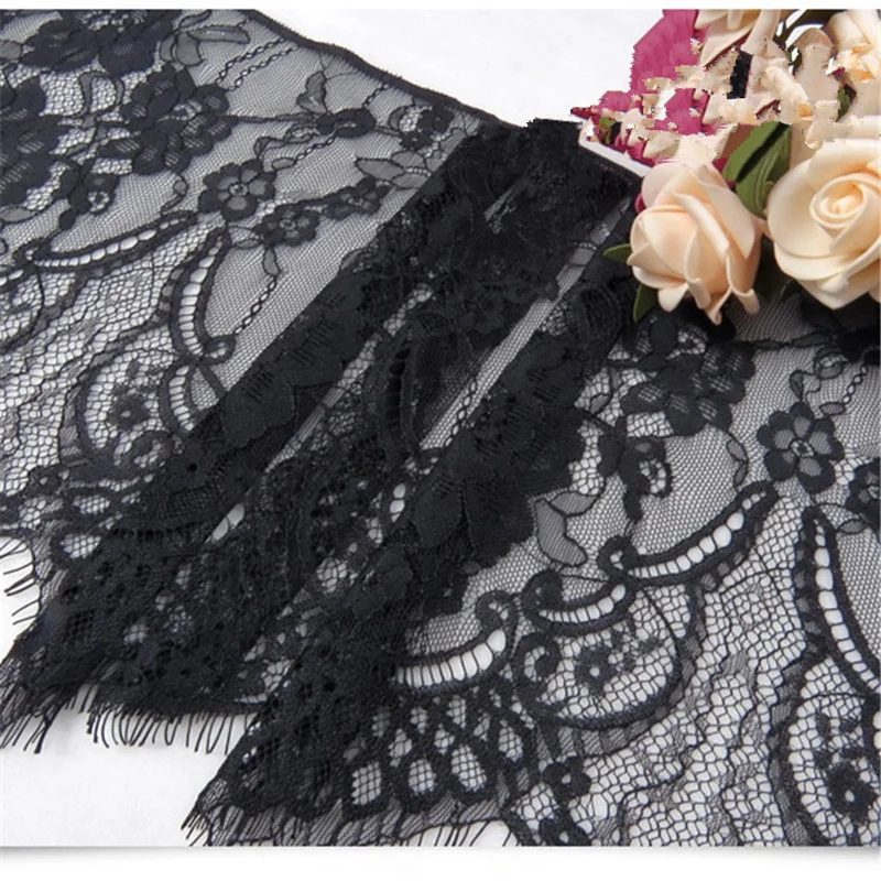 Лидер продаж 3 метра белая/Черная кружевная лента для ресниц Ширина 26 см модные