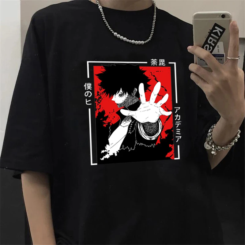 Футболка с рисунком из японского аниме My Hero Academia Bakugou Мужская футболка Todoroki Boku No