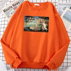 Рождение Венеры, женская одежда с художественным принтом, модные толстовки с круглым вырезом, толстовка с рисунком в стиле каваи, осенняя новая флисовая толстовка с капюшоном для женщин