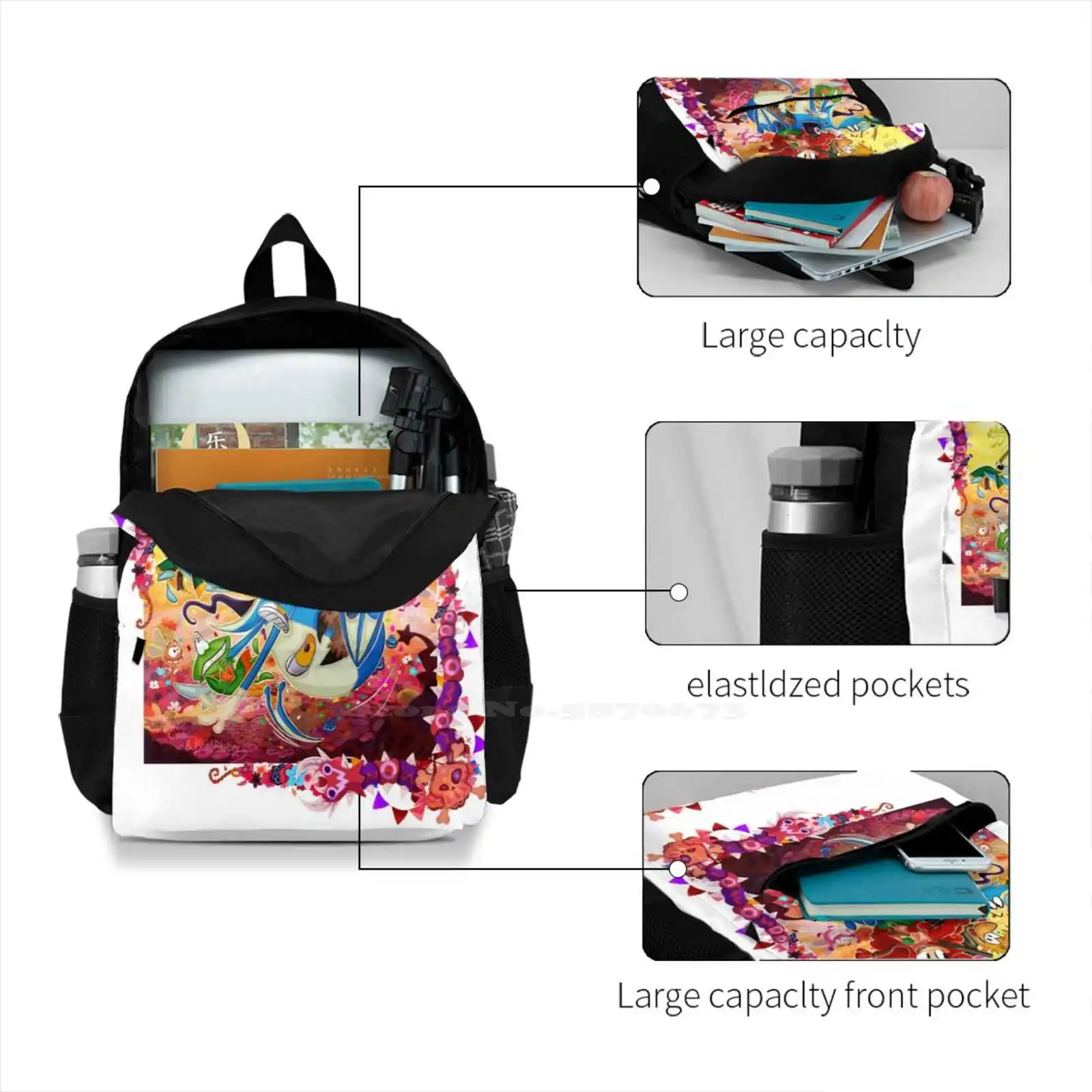 Рюкзак Mirachi Madness для студентов школьная дорожная сумка ноутбука Rayman Raymanlegends игры