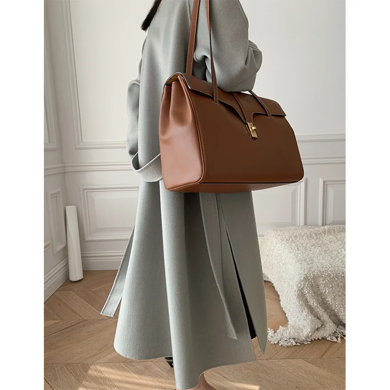 

Original Women's Handmade Double-sided Wool Coat Women's Simple Atmosphere Long Autumn Winter Coat 2021 New